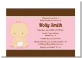 Baby Girl Caucasian - Baby Shower Petite Invitations