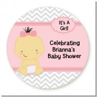 Baby Girl Caucasian - Personalized Baby Shower Table Confetti