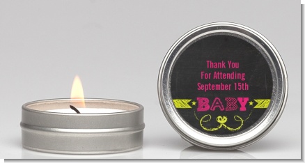 Baby Girl Chalk Inspired - Baby Shower Candle Favors