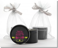 Baby Girl Chalk Inspired - Baby Shower Black Candle Tin Favors