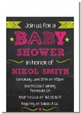 Baby Girl Chalk Inspired - Baby Shower Petite Invitations