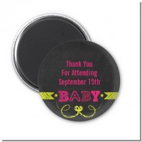 Baby Girl Chalk Inspired - Personalized Baby Shower Magnet Favors