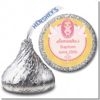 Baby Girl - Hershey Kiss Baptism / Christening Sticker Labels