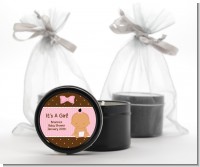 Baby Girl Hispanic - Baby Shower Black Candle Tin Favors