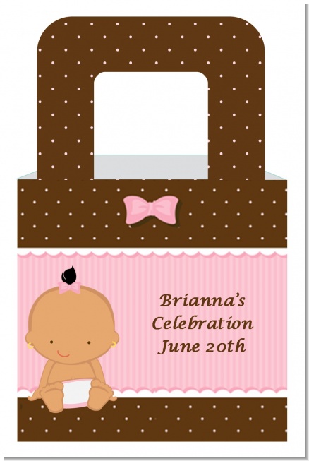 Baby Girl Hispanic - Personalized Baby Shower Favor Boxes
