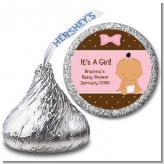 Baby Girl Hispanic - Hershey Kiss Baby Shower Sticker Labels