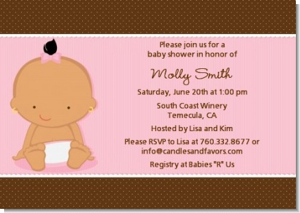 Baby Girl Hispanic - Baby Shower Invitations