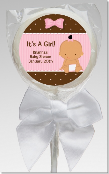 Baby Girl Hispanic - Personalized Baby Shower Lollipop Favors