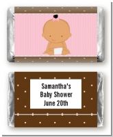 Baby Girl Hispanic - Personalized Baby Shower Mini Candy Bar Wrappers