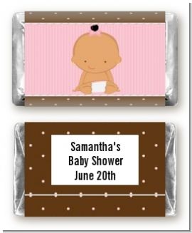 Baby Girl Hispanic - Personalized Baby Shower Mini Candy Bar Wrappers