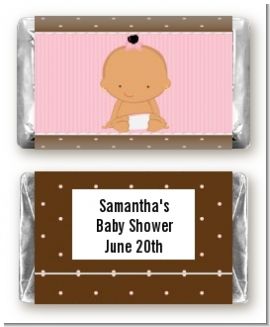 Baby Girl Hispanic - Personalized Baby Shower Mini Candy Bar Wrappers