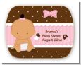 Baby Girl Hispanic - Personalized Baby Shower Rounded Corner Stickers thumbnail