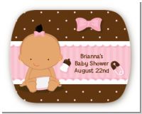 Baby Girl Hispanic - Personalized Baby Shower Rounded Corner Stickers