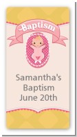 Baby Girl - Custom Rectangle Baptism / Christening Sticker/Labels