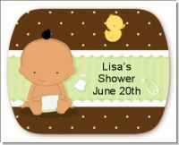 Baby Neutral Hispanic - Personalized Baby Shower Rounded Corner Stickers