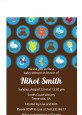 Baby Icons Blue - Baby Shower Petite Invitations thumbnail