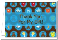 Baby Icons Blue - Baby Shower Thank You Cards
