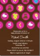 Baby Icons Pink - Baby Shower Invitations thumbnail