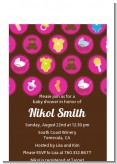 Baby Icons Pink - Baby Shower Petite Invitations