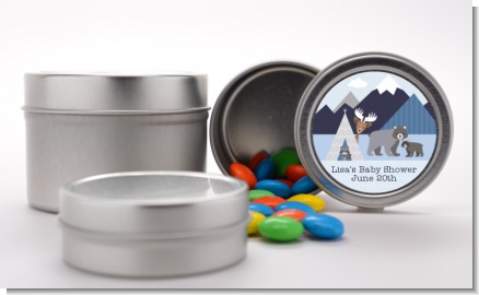 Baby Mountain Trail - Custom Baby Shower Favor Tins