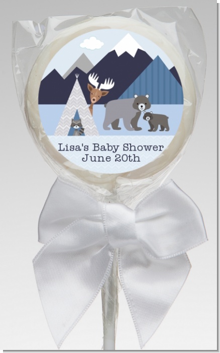 Baby Mountain Trail - Personalized Baby Shower Lollipop Favors