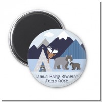 Baby Mountain Trail - Personalized Baby Shower Magnet Favors