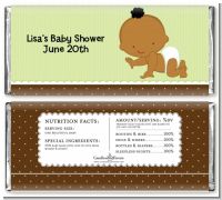 Baby Neutral African American - Personalized Baby Shower Candy Bar Wrappers