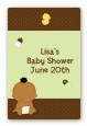 Baby Neutral African American - Custom Large Rectangle Baby Shower Sticker/Labels thumbnail