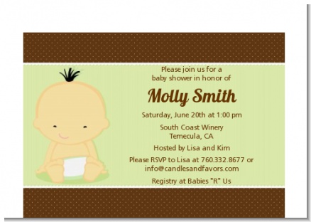 Baby Neutral Asian - Baby Shower Petite Invitations