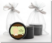 Baby Neutral Caucasian - Baby Shower Black Candle Tin Favors