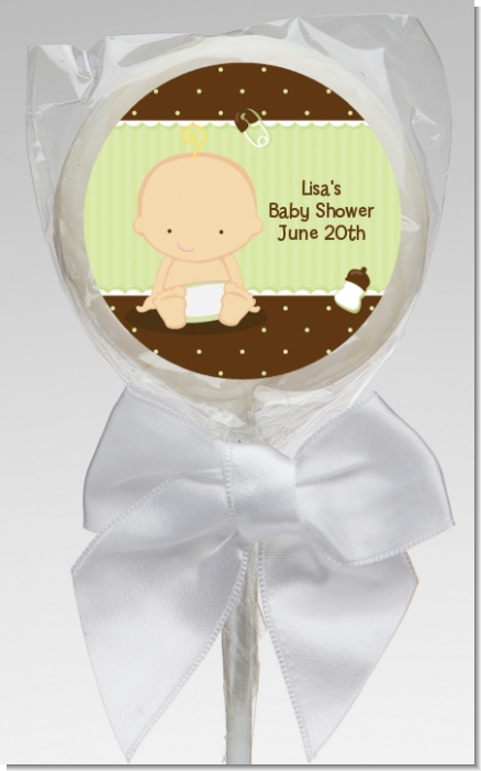Baby Neutral Caucasian - Personalized Baby Shower Lollipop Favors