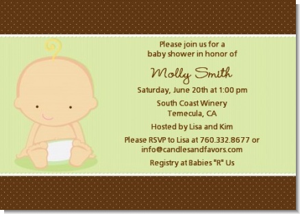 Baby Neutral Caucasian - Baby Shower Invitations