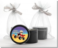 Baby On A Quad - Baby Shower Black Candle Tin Favors