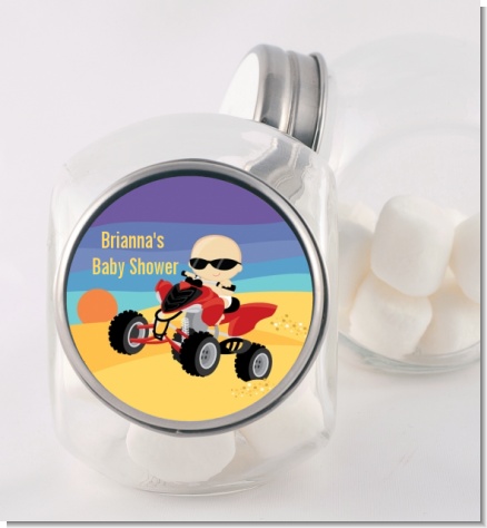 Baby On A Quad - Personalized Baby Shower Candy Jar