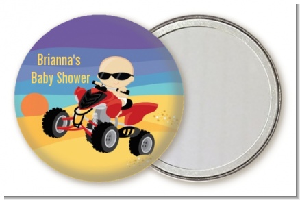 Baby On A Quad - Personalized Baby Shower Pocket Mirror Favors