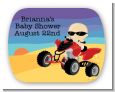 Baby On A Quad - Personalized Baby Shower Rounded Corner Stickers thumbnail
