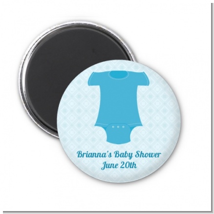 Baby Outfit Blue - Personalized Baby Shower Magnet Favors
