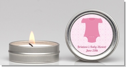 Baby Outfit Pink - Baby Shower Candle Favors