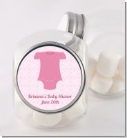 Baby Outfit Pink - Personalized Baby Shower Candy Jar