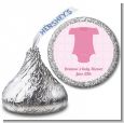Baby Outfit Pink - Hershey Kiss Baby Shower Sticker Labels thumbnail