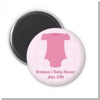 Baby Outfit Pink - Personalized Baby Shower Magnet Favors
