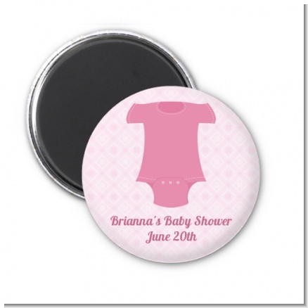 Baby Outfit Pink - Personalized Baby Shower Magnet Favors