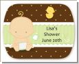 Baby Neutral Caucasian - Personalized Baby Shower Rounded Corner Stickers thumbnail