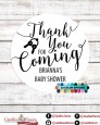 Thank You For Coming - Round Personalized Baby Shower Sticker Labels thumbnail