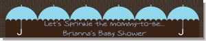 Baby Sprinkle Umbrella Blue - Personalized Baby Shower Banners