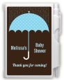 Baby Sprinkle Umbrella Blue - Baby Shower Personalized Notebook Favor thumbnail