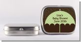 Baby Sprinkle Umbrella Green - Personalized Baby Shower Mint Tins