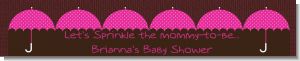 Baby Sprinkle Umbrella Pink - Personalized Baby Shower Banners