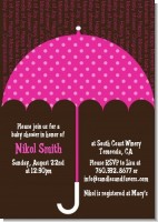 Baby Sprinkle Umbrella Pink - Baby Shower Invitations