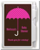 Baby Sprinkle Umbrella Pink - Baby Shower Personalized Notebook Favor